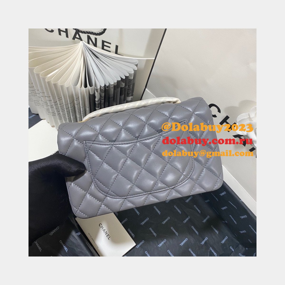 Top Quality CC Lambskin Flap Bag 1116 20CM