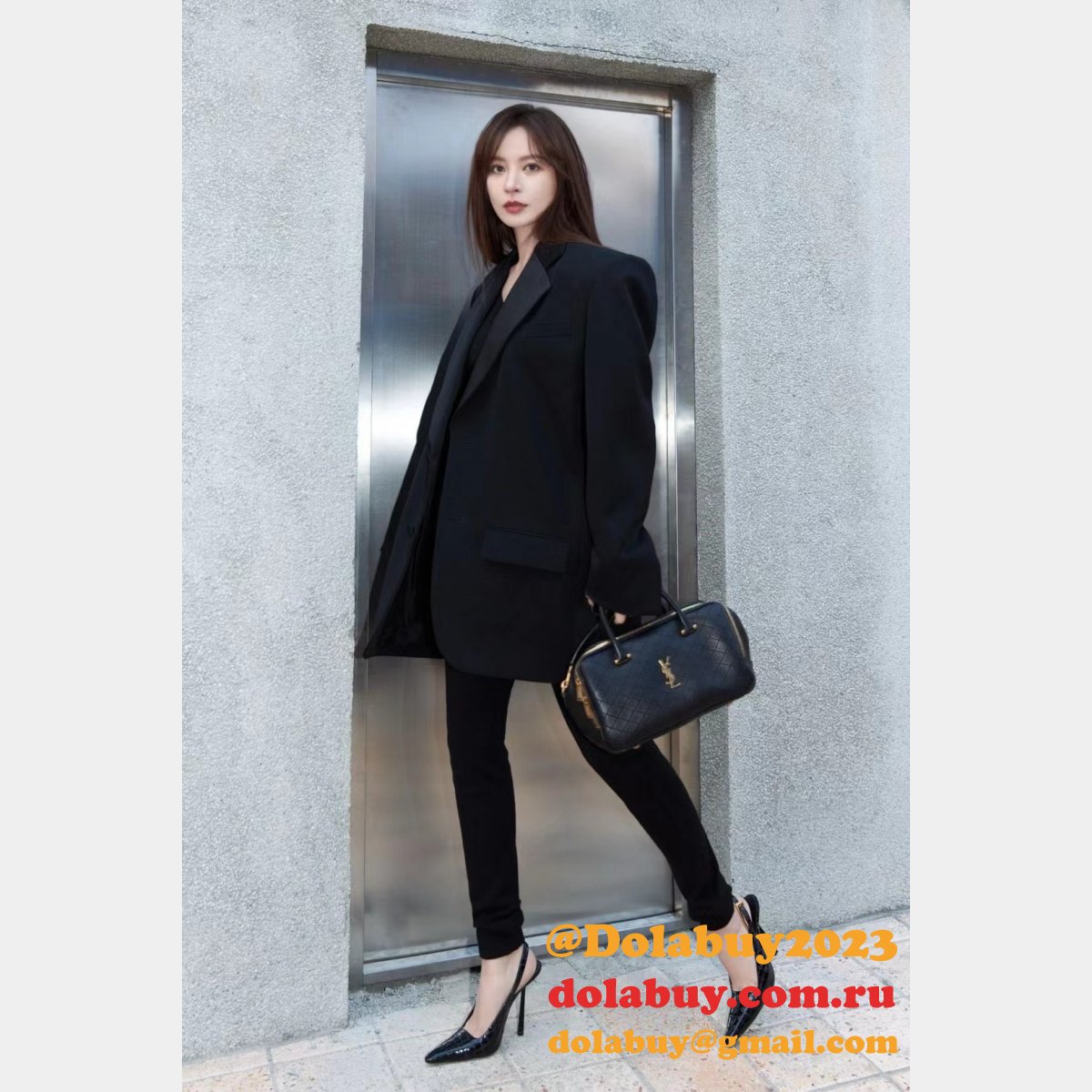 Designer Saint Laurent Replicas Lyia Zip Duffle Black 766785 Bag