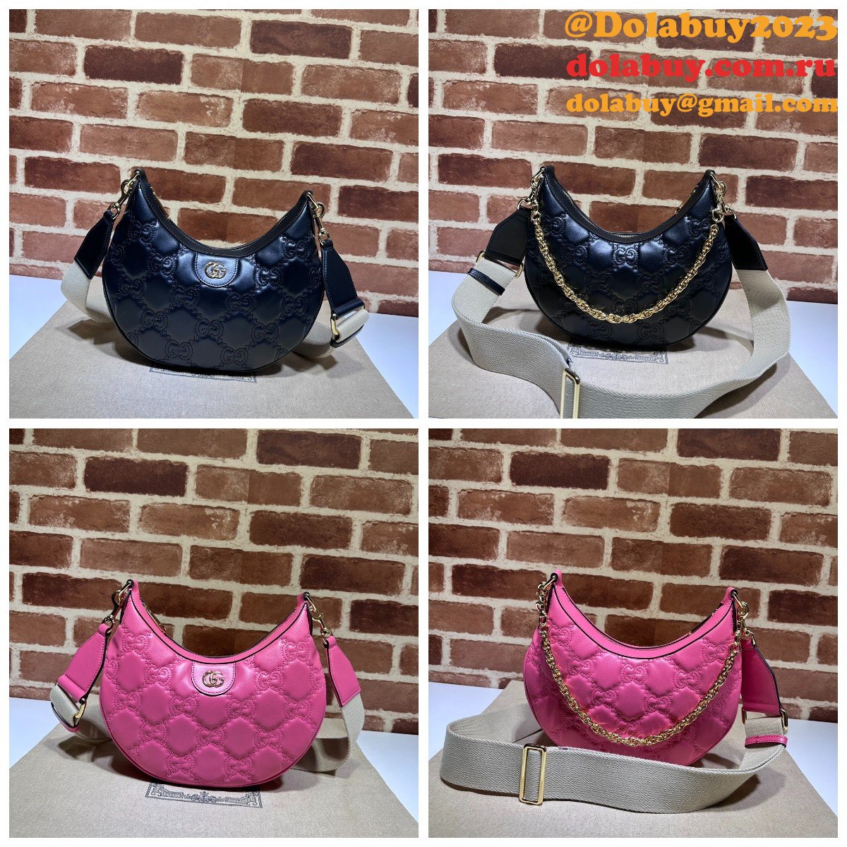 G*u*i replica 739709 gg matelassé duplicate shoulder pink bag