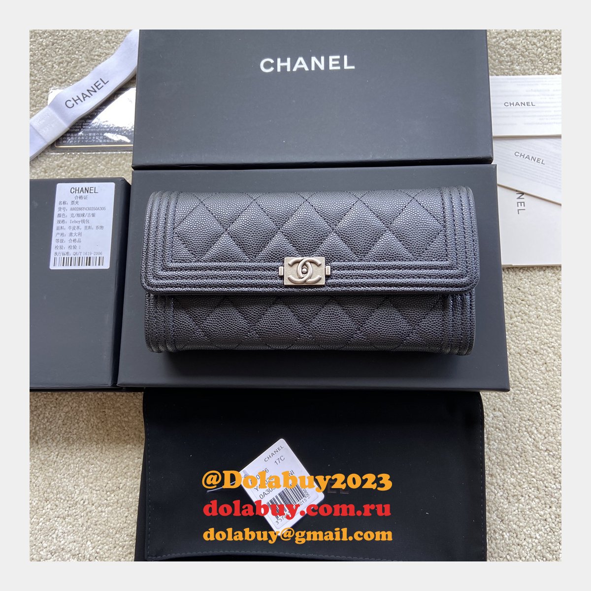 Perfect Knockoff CC LONG WALLET A80286