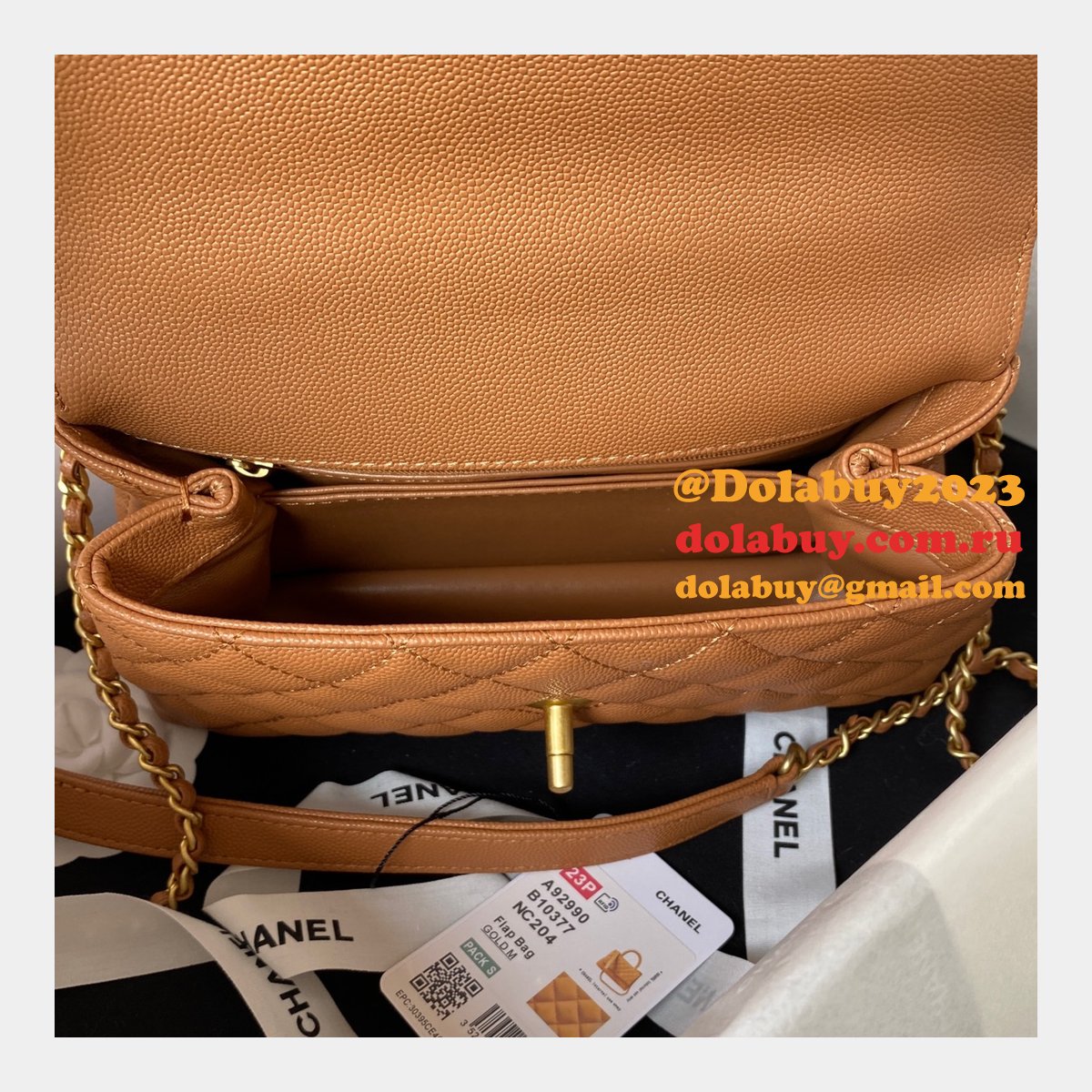 Wholesale Matelasse Top Handle A92990 Designer Bag Caviar 23cm