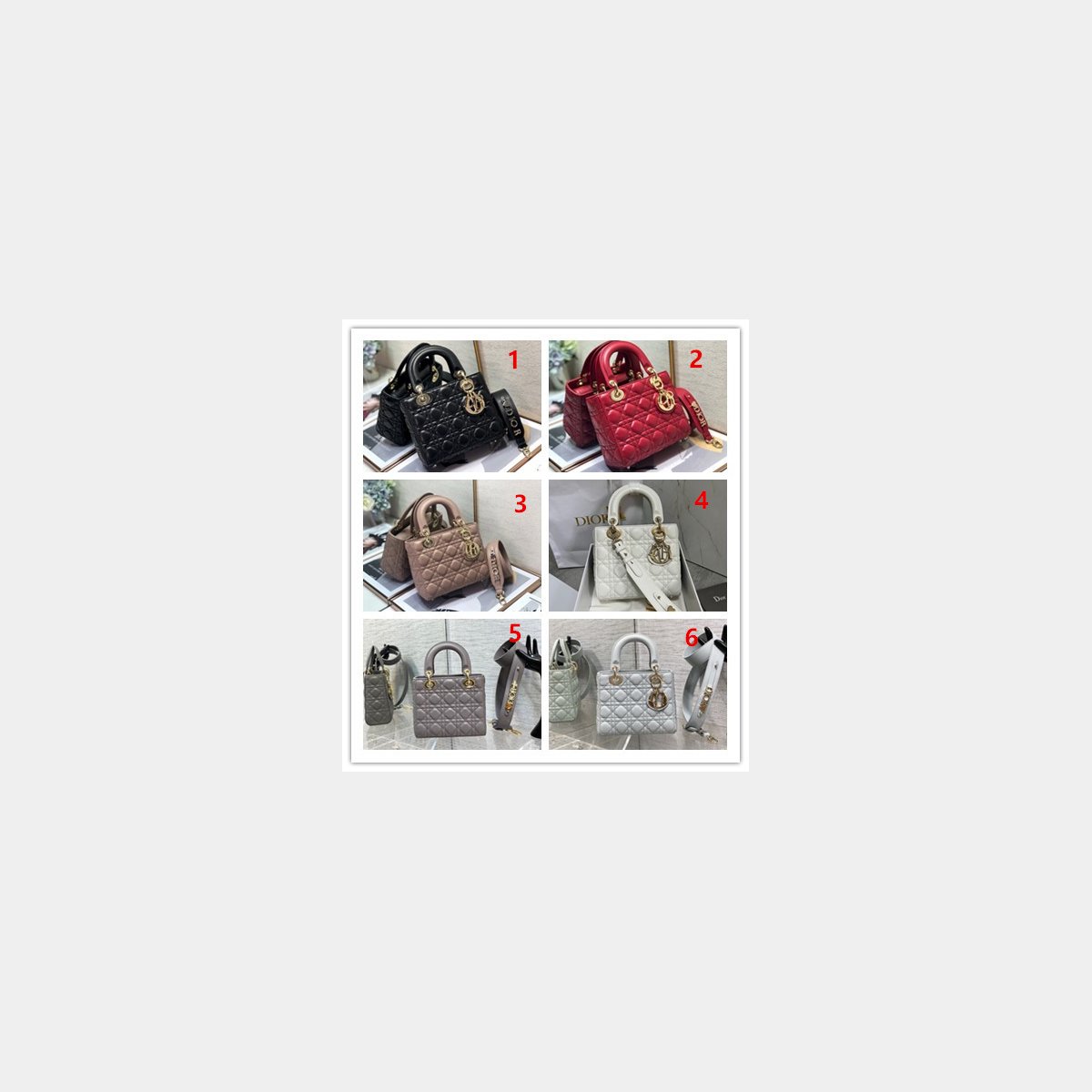 Luxury Christian Dior Lady Dior AAA+ 20CM Fake Bags