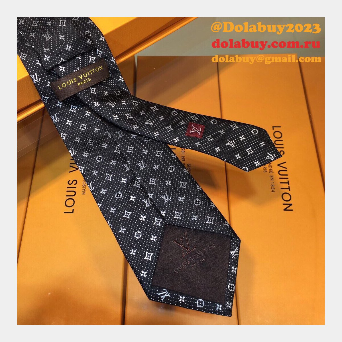 Louis Vuitton Monogram Classic Jacquard series Tie