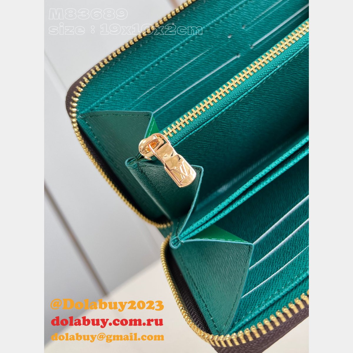 Zippy Wallet Inspired M83689 Louis Vuitton Designer Monogram Canvas