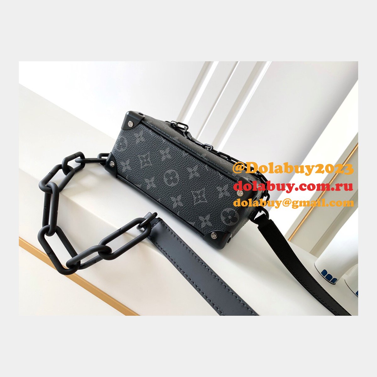 Louis Vuitton Mini Soft Trunk Bag Black M44735 Best Sale