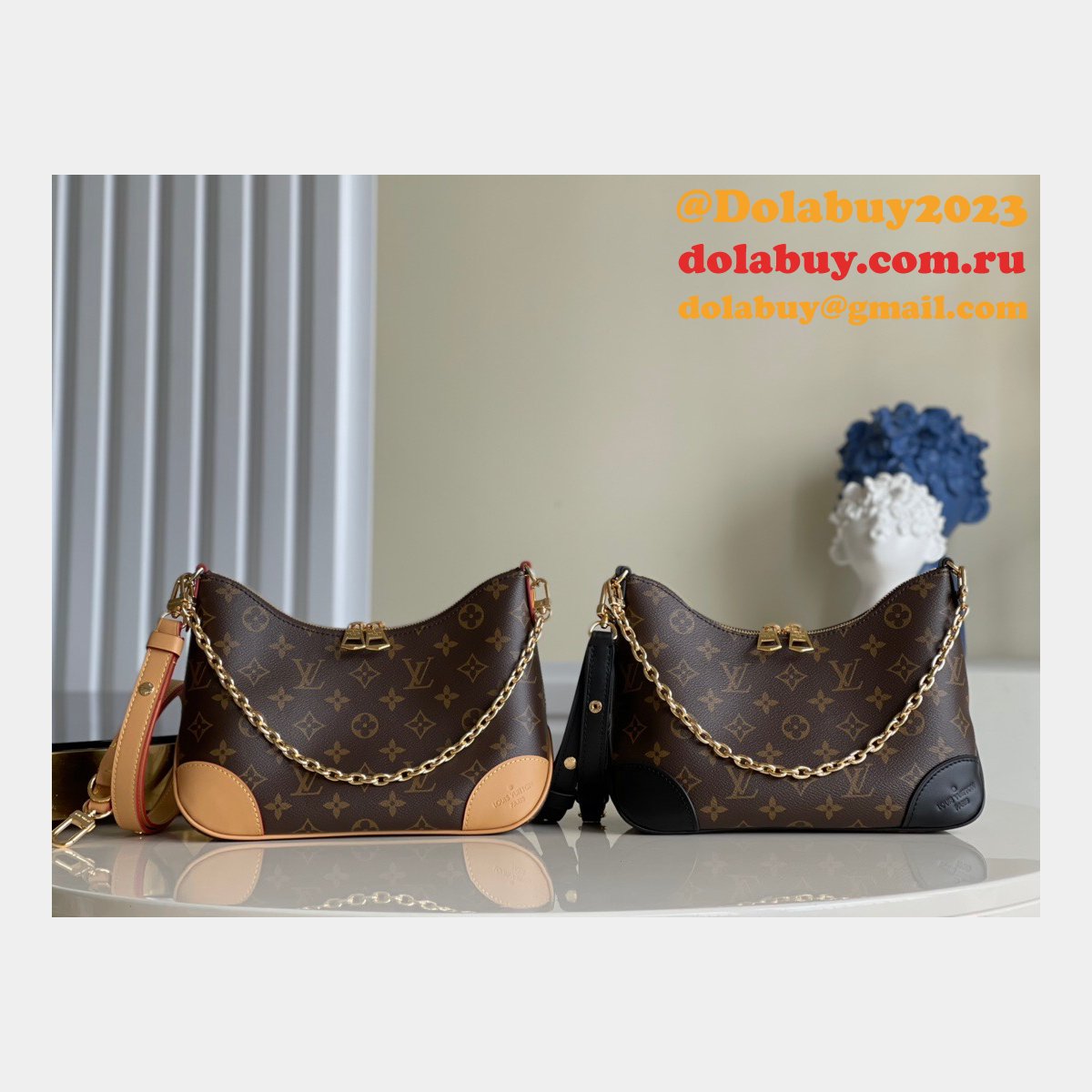 Knockoff Louis Vuitton From china M45832/M45831 Boulogne Monogram Canvas Bag