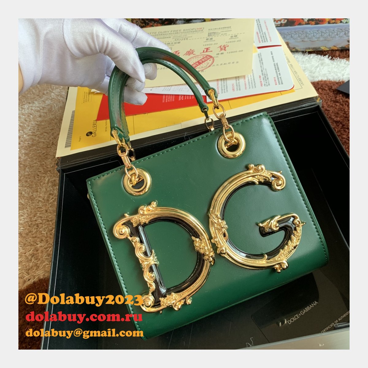 Designer Replica Dolce & Gabbana Drawstring Tote DG Girls 5180 Bags