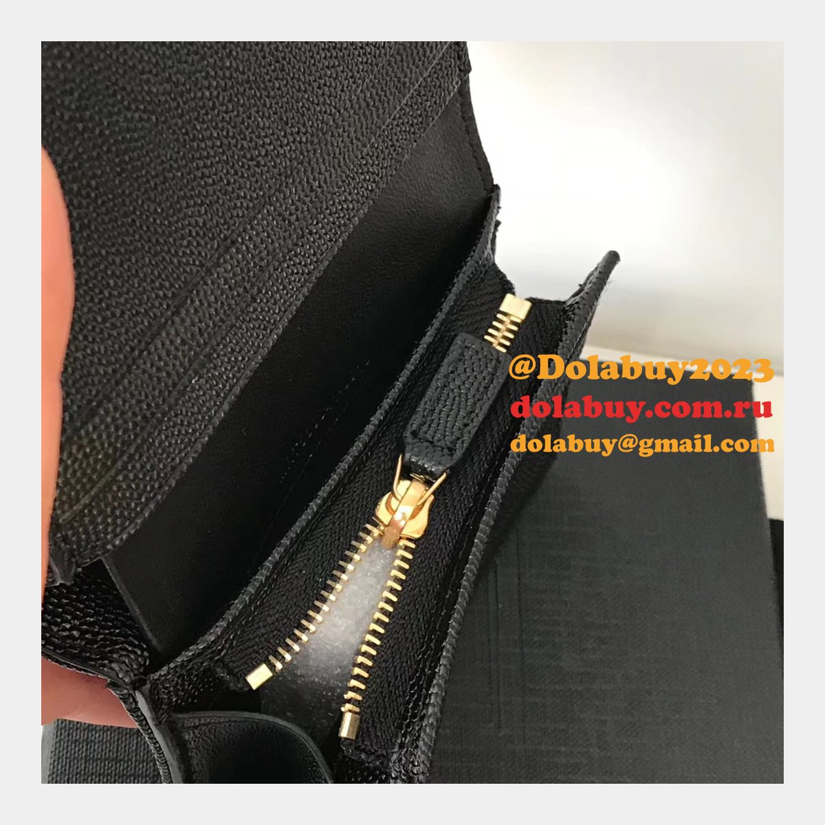 Fake YSL Saint Laurent Short MONOGRAM 459738 Black Wallet