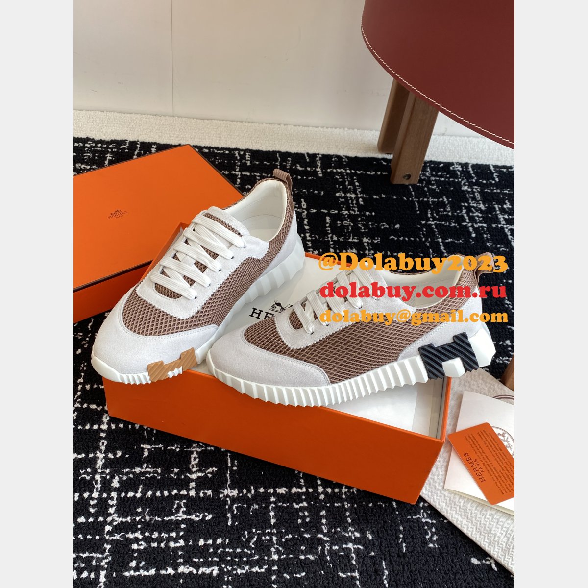 Top Designer Hermes Bouncing Sneaker