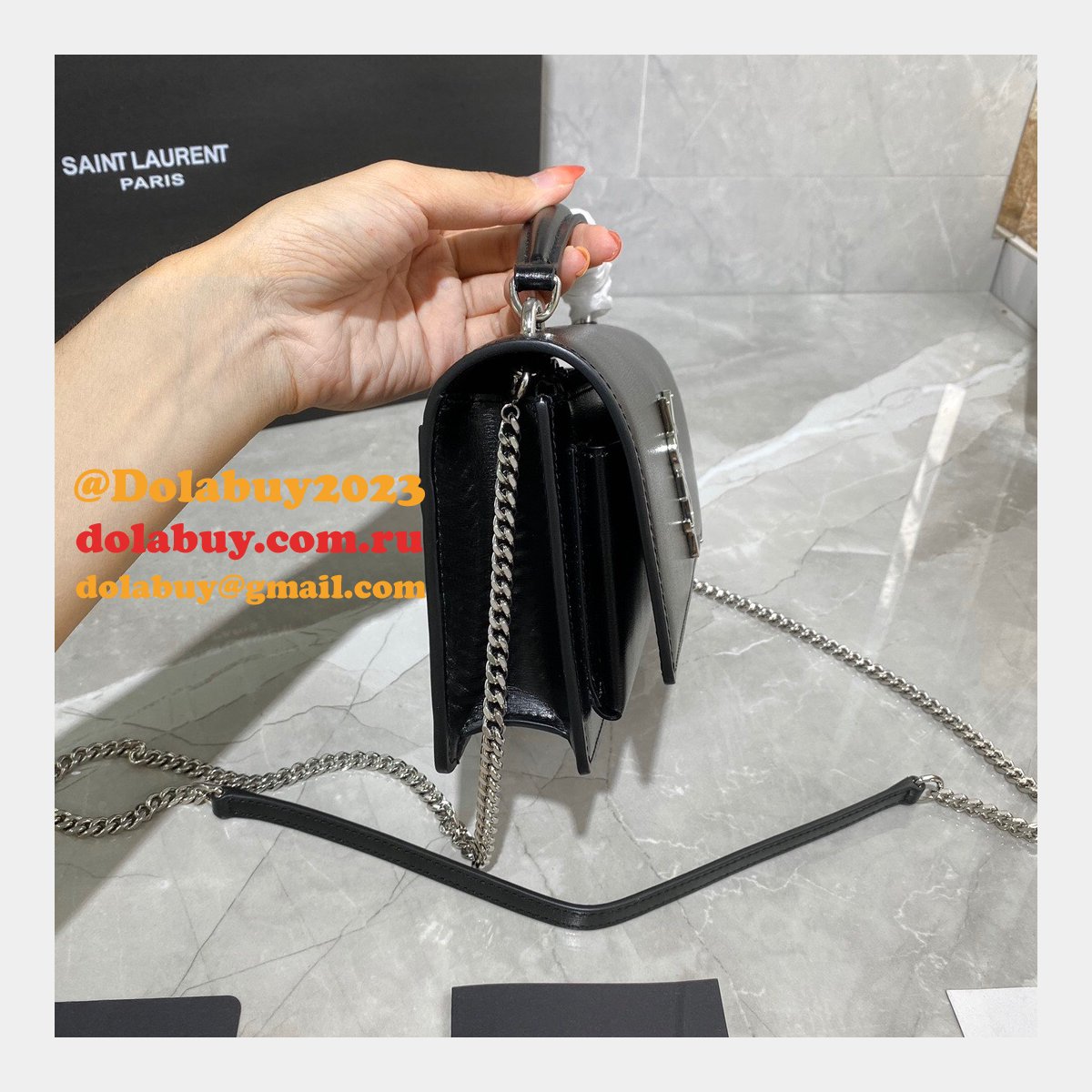 Buy Replica YSL Sunset 19cm Bags Online Black