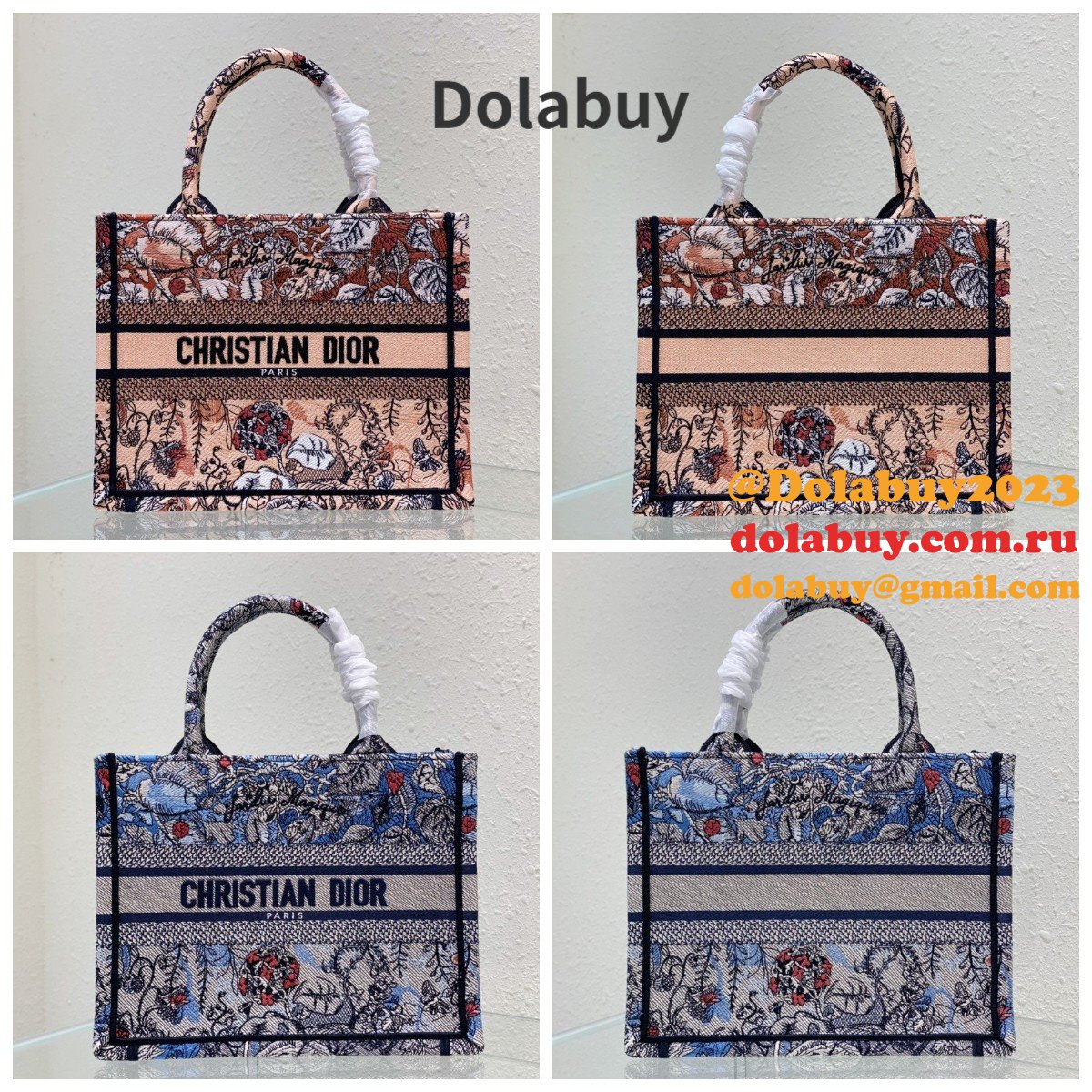 Christian Dior Tote CD Book Tote First Copy Replica Bag