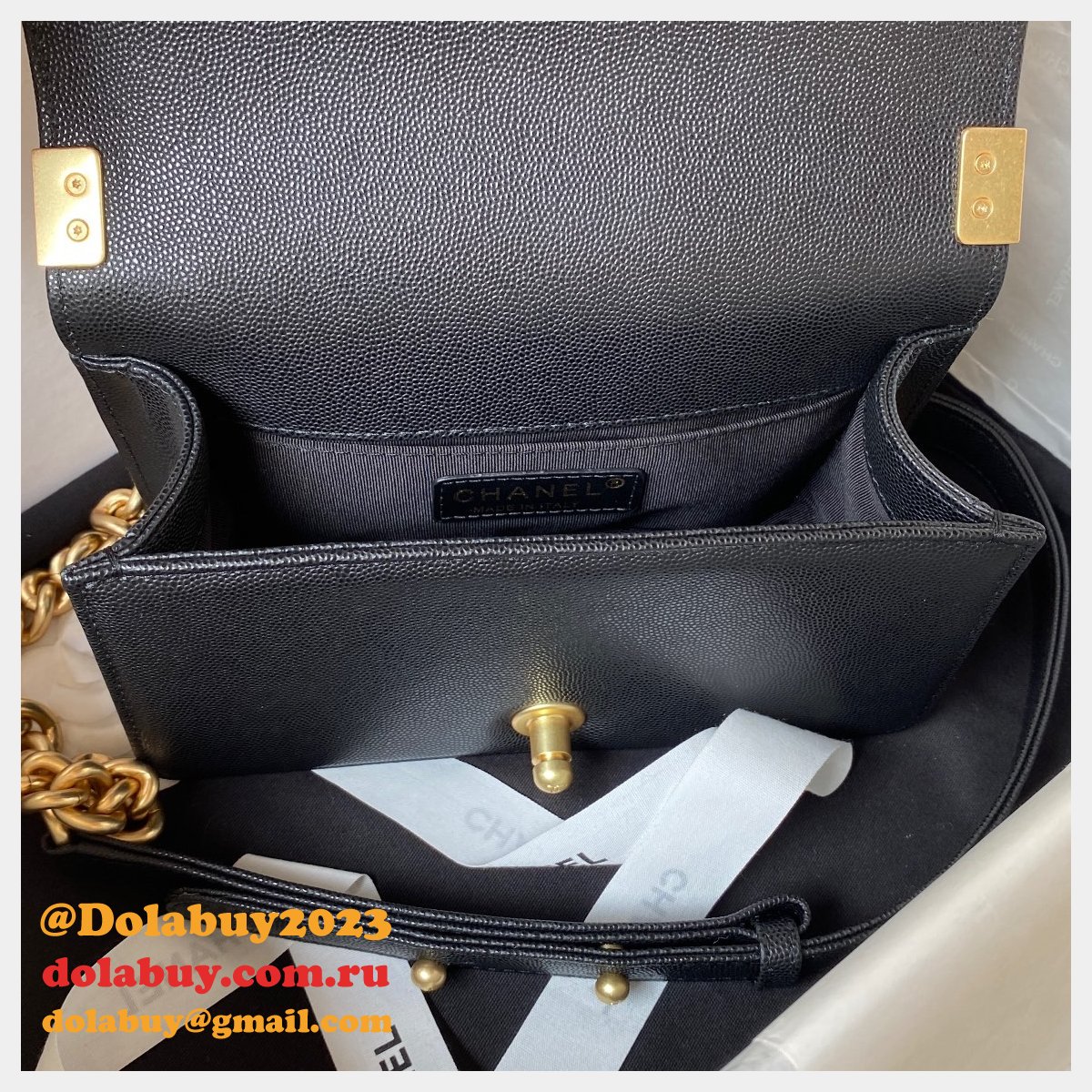 Boy High Quality A94804/A94805 Duplicate Flap 1:1 Copy From Original Bag