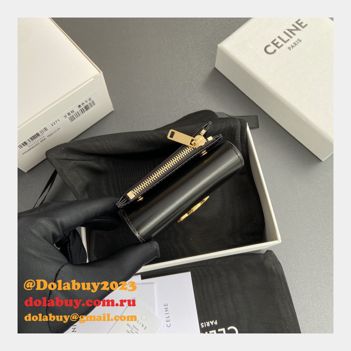 High Quality Fashion CELINE TRIOMPHE short wallet