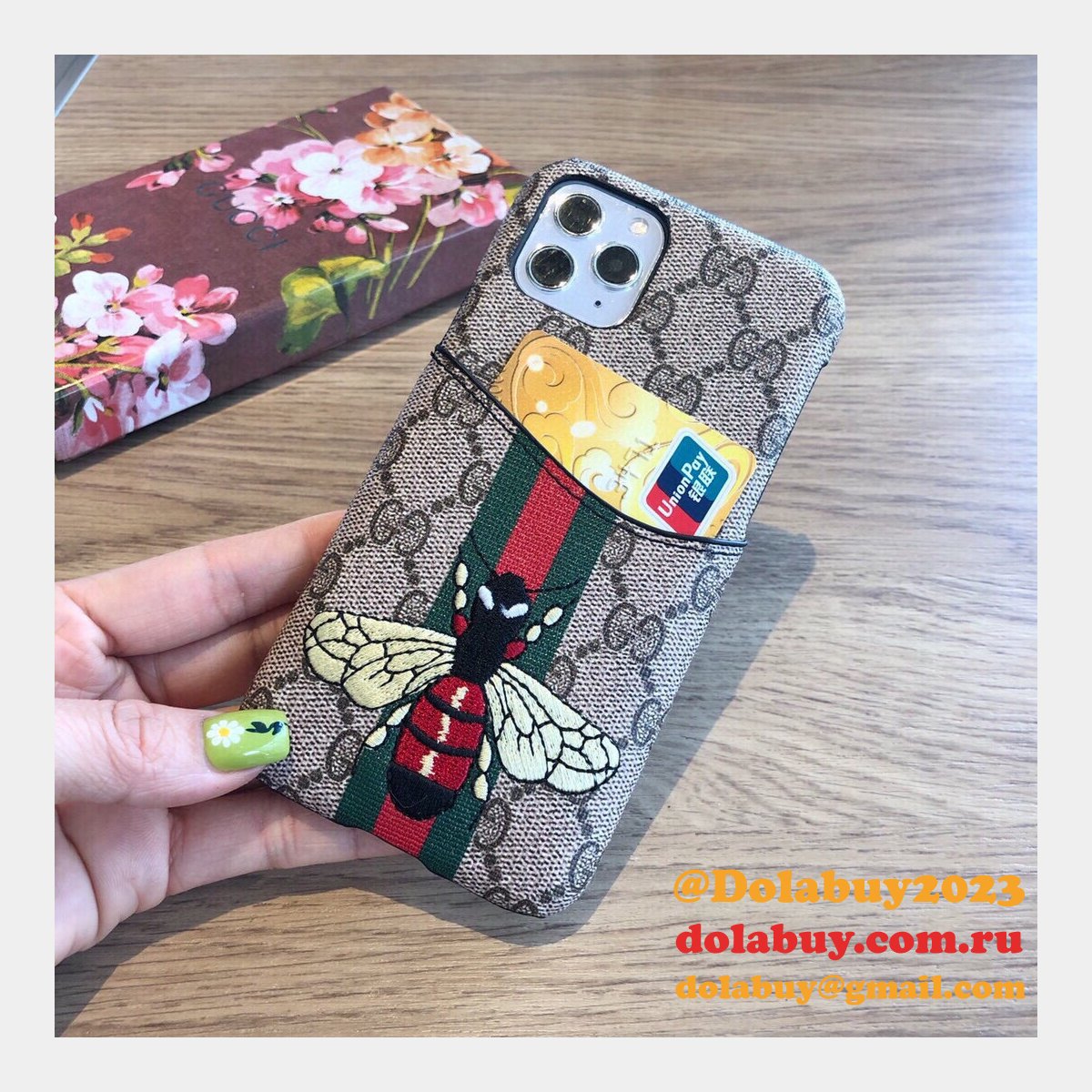 high quality G*u*i iphone leather wallet cases