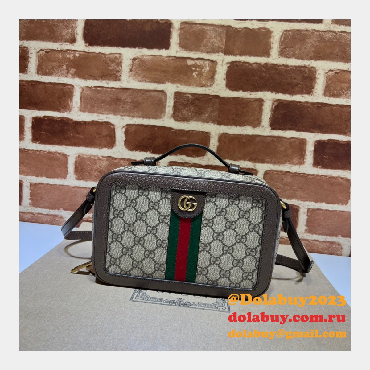 1:1 mirror G*u*i replicas ophidia 739392 shoulder with-web bag