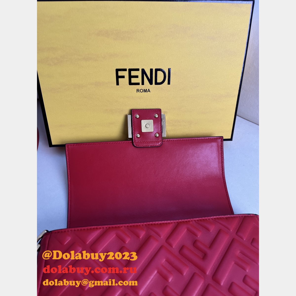 top quality F**di iconic baguette medium nappa handbag