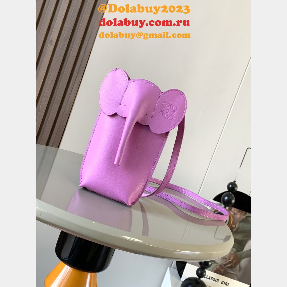 Wholesale Loewe Elephant Pocket in classic calfskin