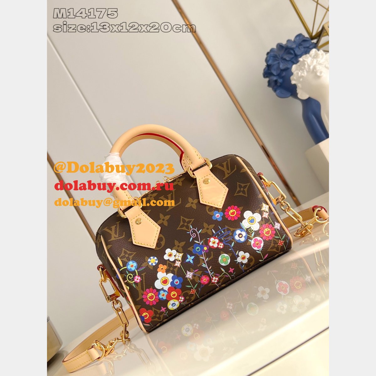 Louis Vuitton M14175 LV x TM Speedy Bandoulière 20 Monogram Lcons Bag