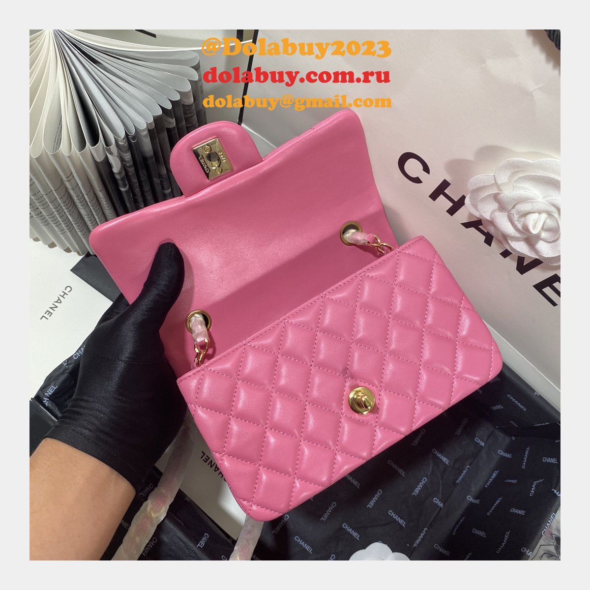 Wholesale CC Lambskin Flap Perfect 20CM Bag 1116