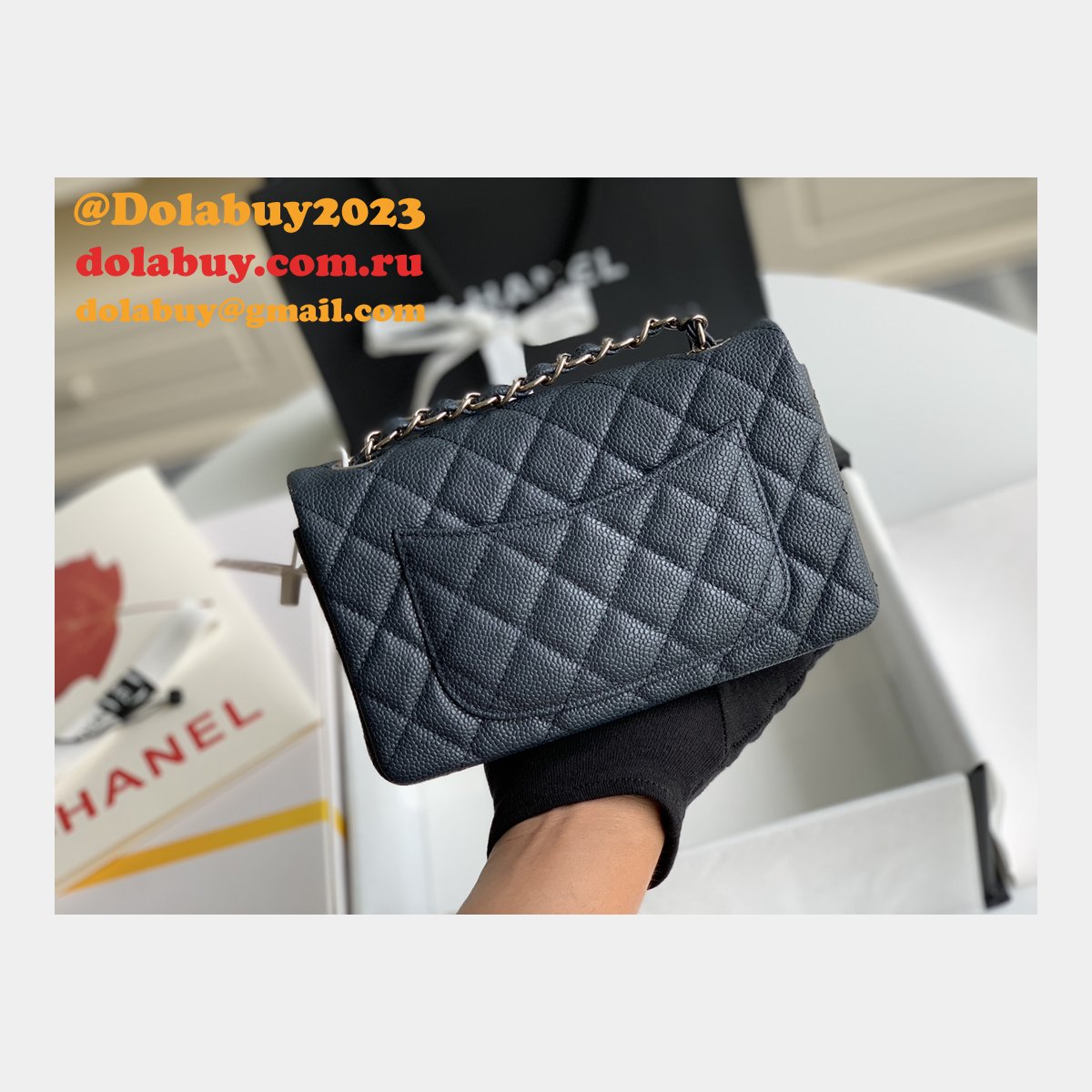 Cheap CC Caviar Leather Flap Bag 1116 20CM