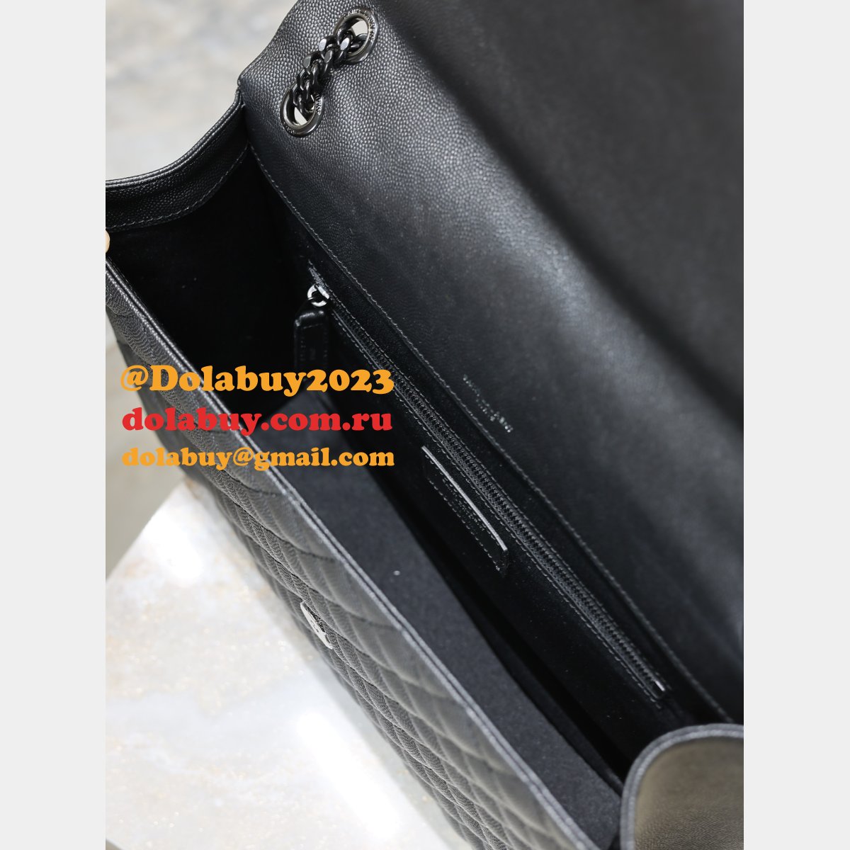 Top Quality Yves Saint Laurent Caviar Leather Envelope Bag