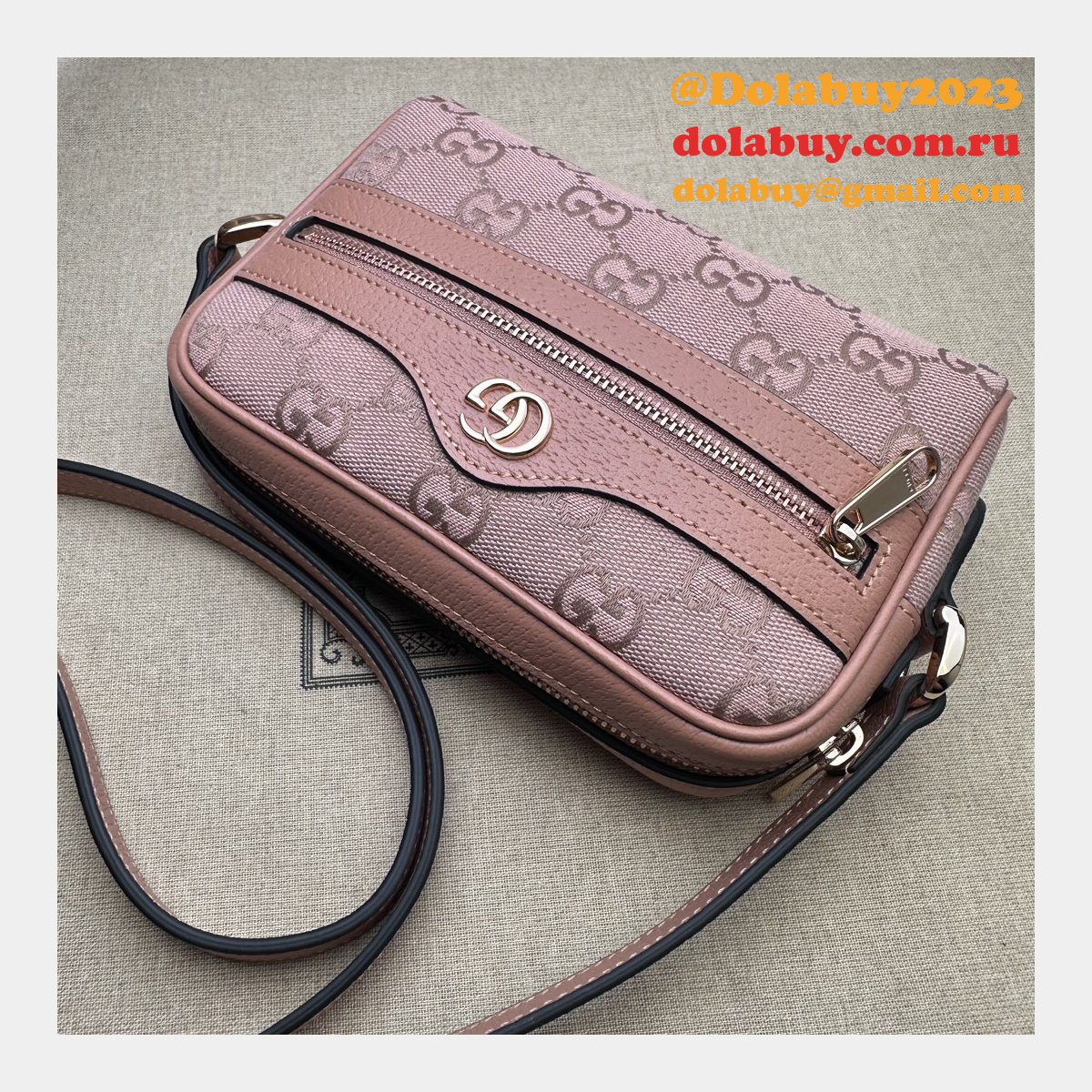 high quality G*u*i pink ophidia 574493 replica bag
