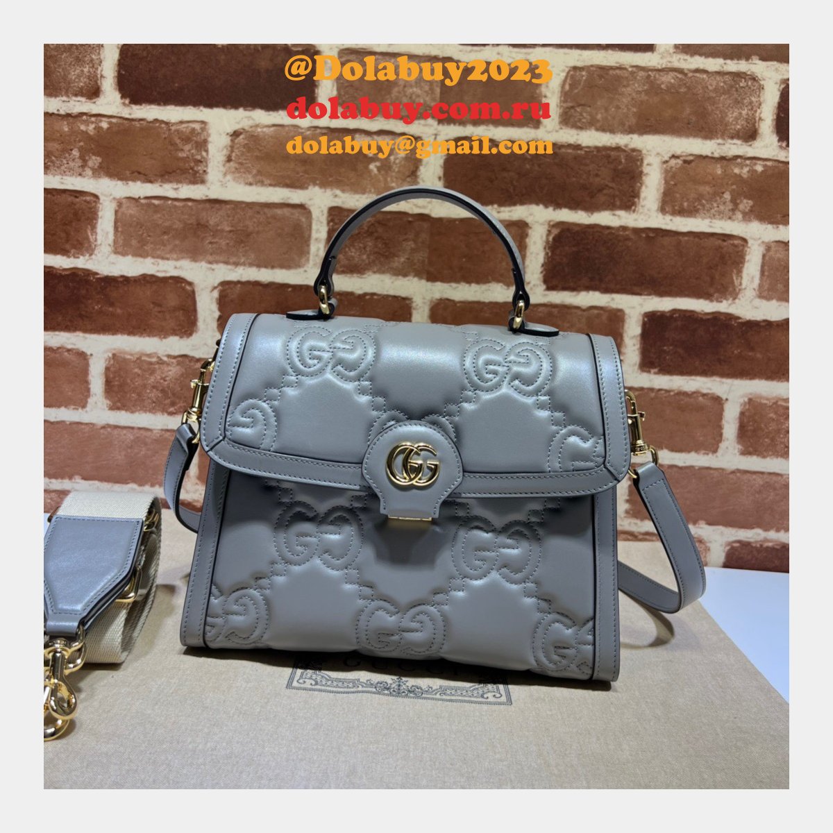 G*u*i fashion copy 736877 matelasse gg top handle bag