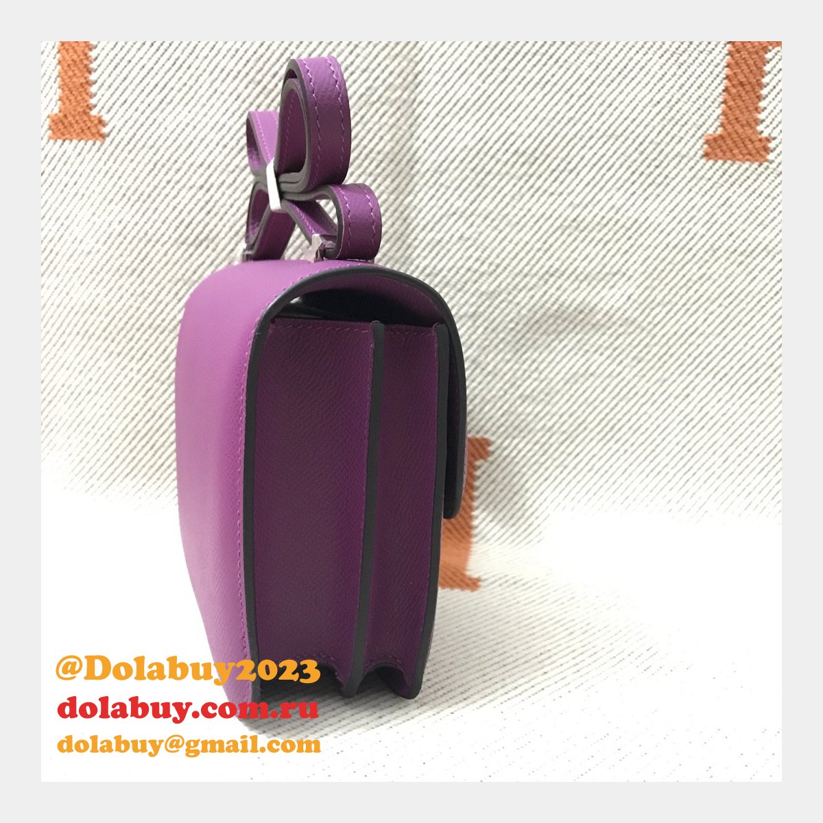 Hermes Constance Bag 18cm Epsom Leather Purple