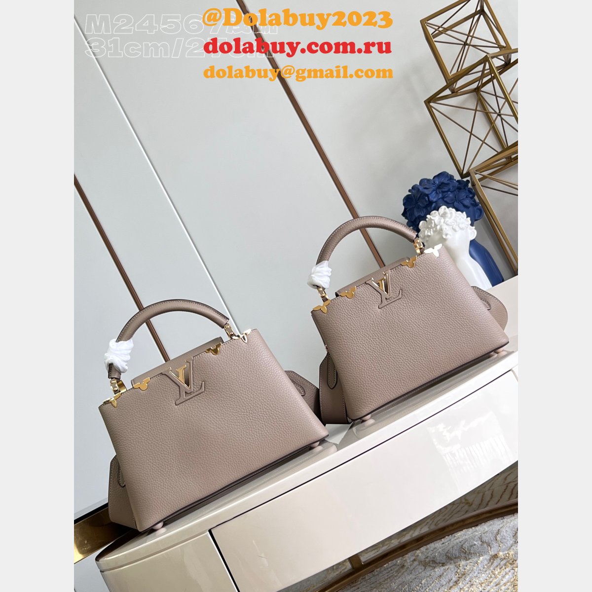 Top AAA+ Capucines Mini M24567 Fake Luxury Louis Vuitton Handbags