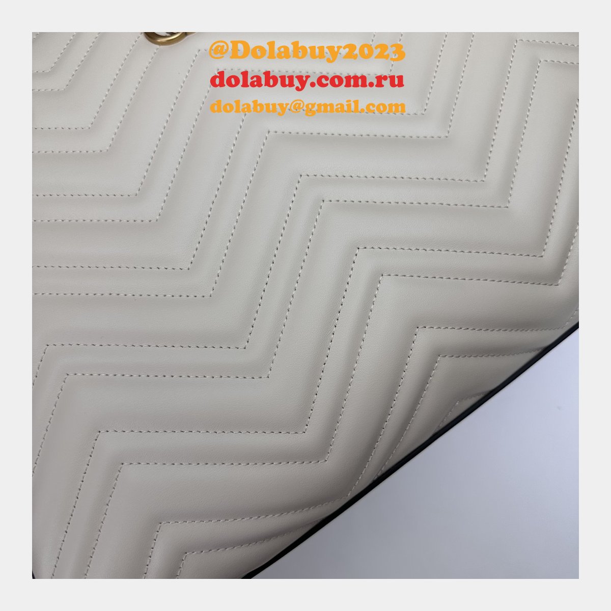 tote gg marmont white/black 779724 G*u*i replica bag