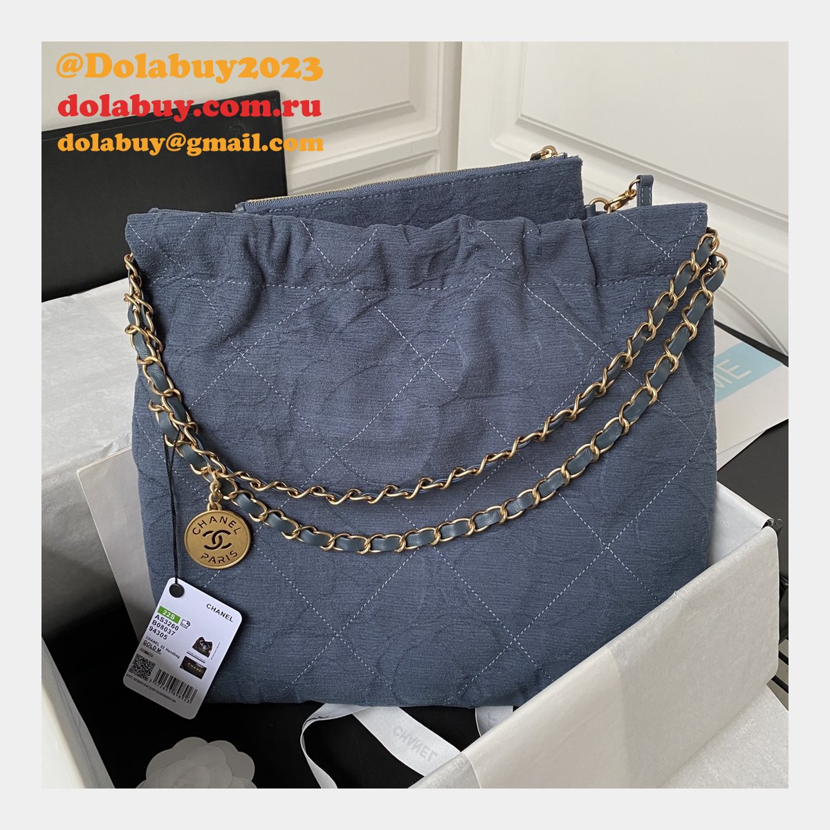 Buy Best High-Quality Camellia 22 CC Bag AS3260 35cm