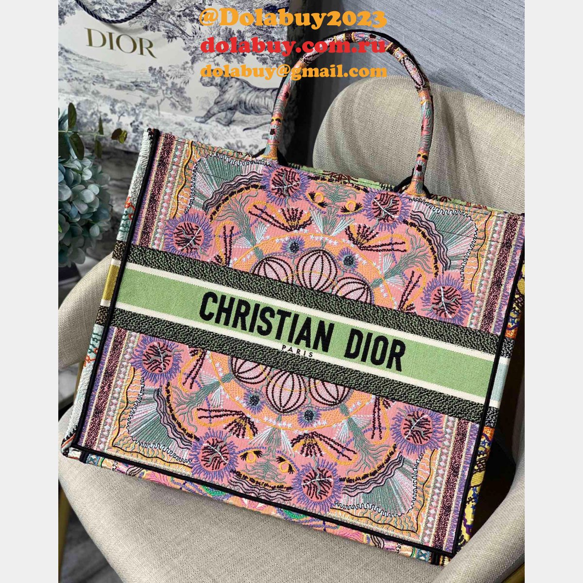 Christian Dior Replica CD Book Tote bag Large