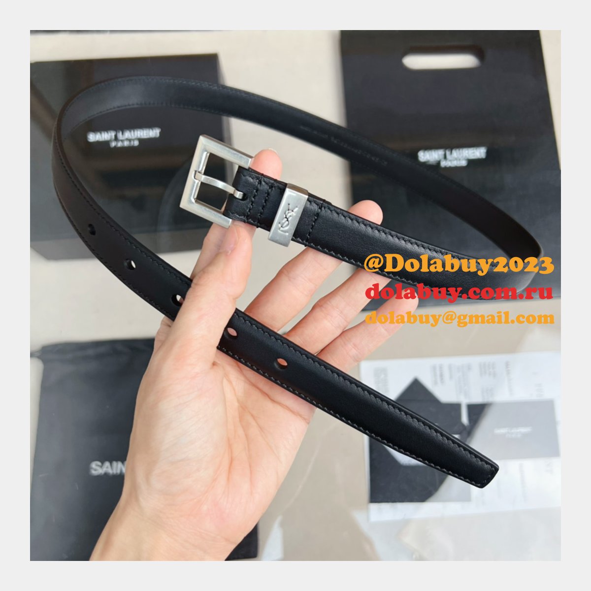 High Quality SAINT LAURENT REPLICAS BELT 20/30MM ONLINE