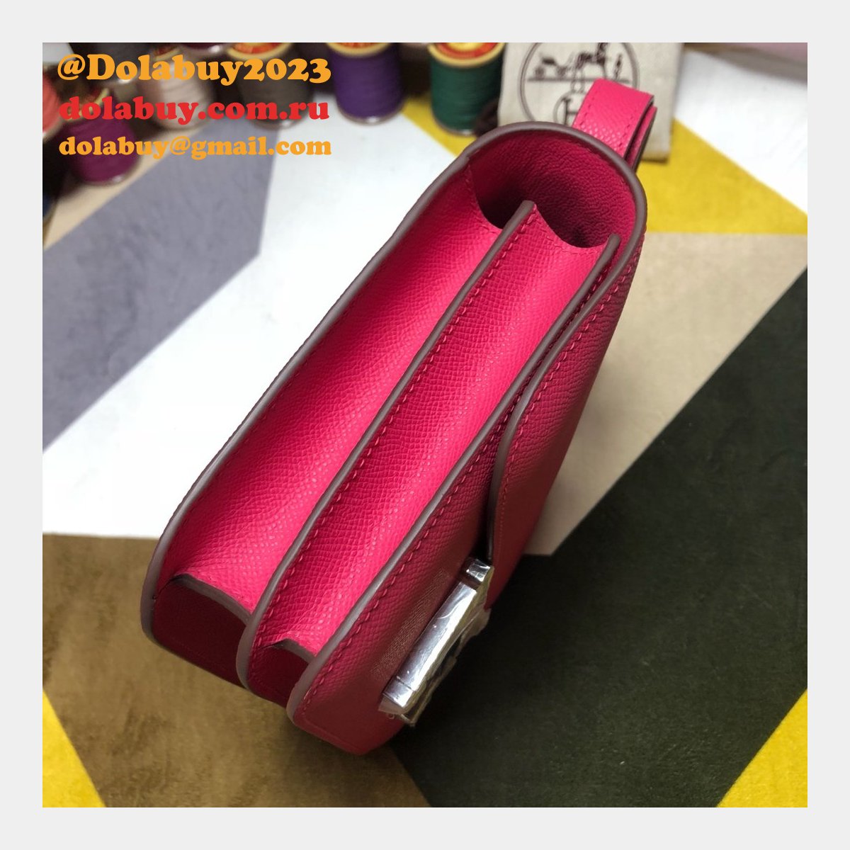 Hermes Constance Bag 23cm Epsom Leather Rose
