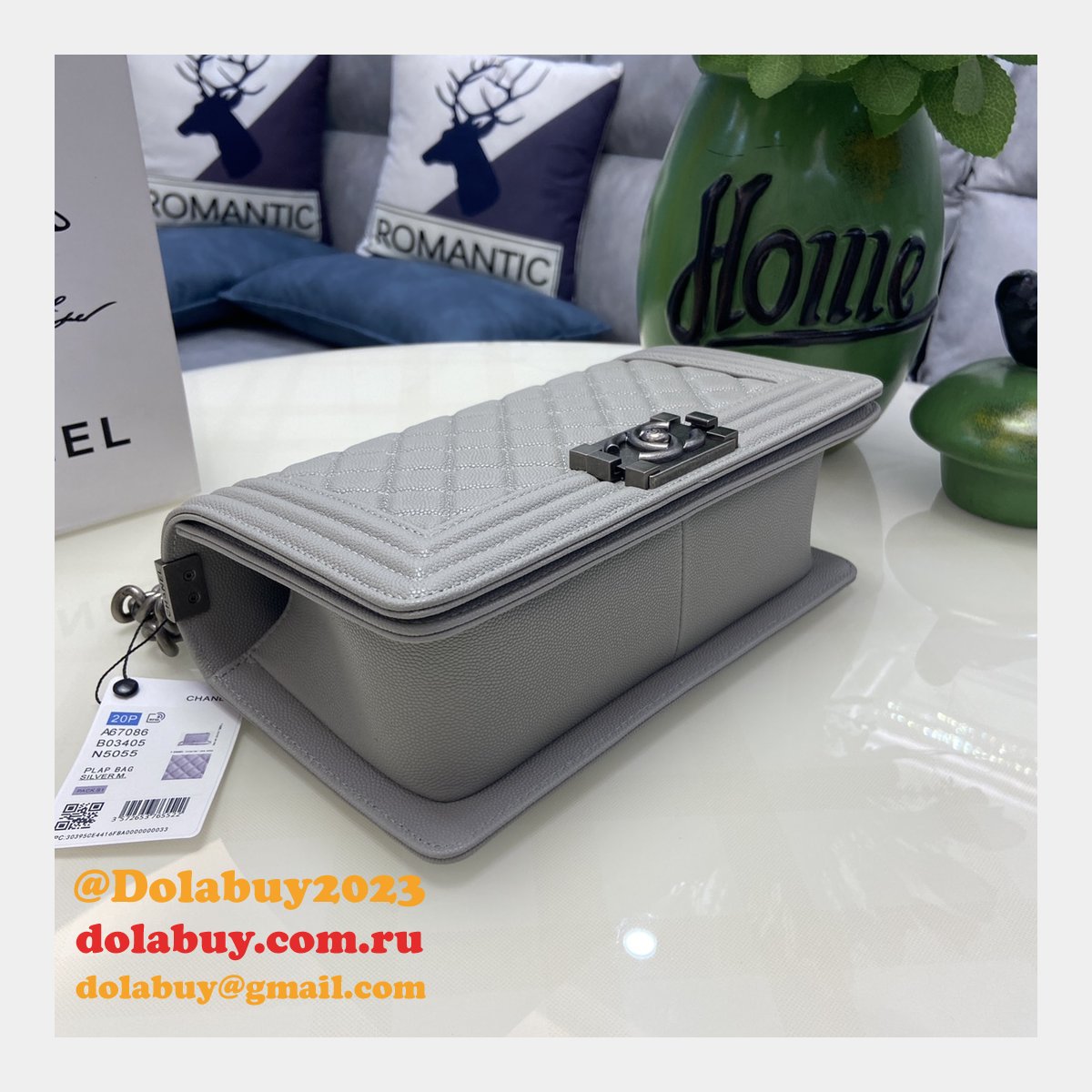 Replica CC Le Boy Flap Bag caviar leather 25CM