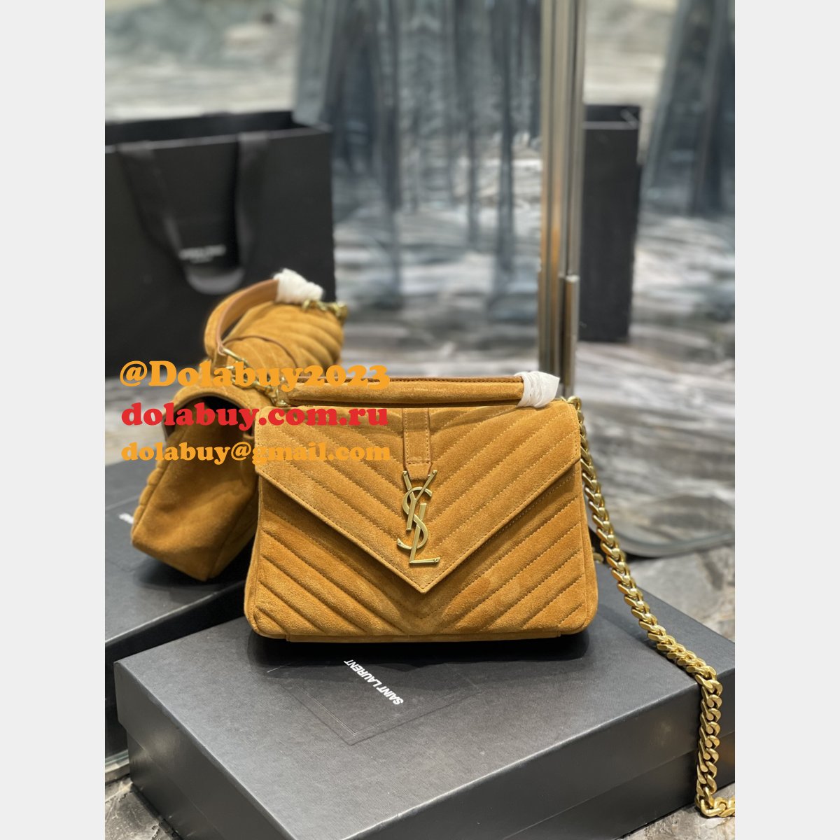 Replica YSL Top Monogram College 392737 Leather Shoulder Bag