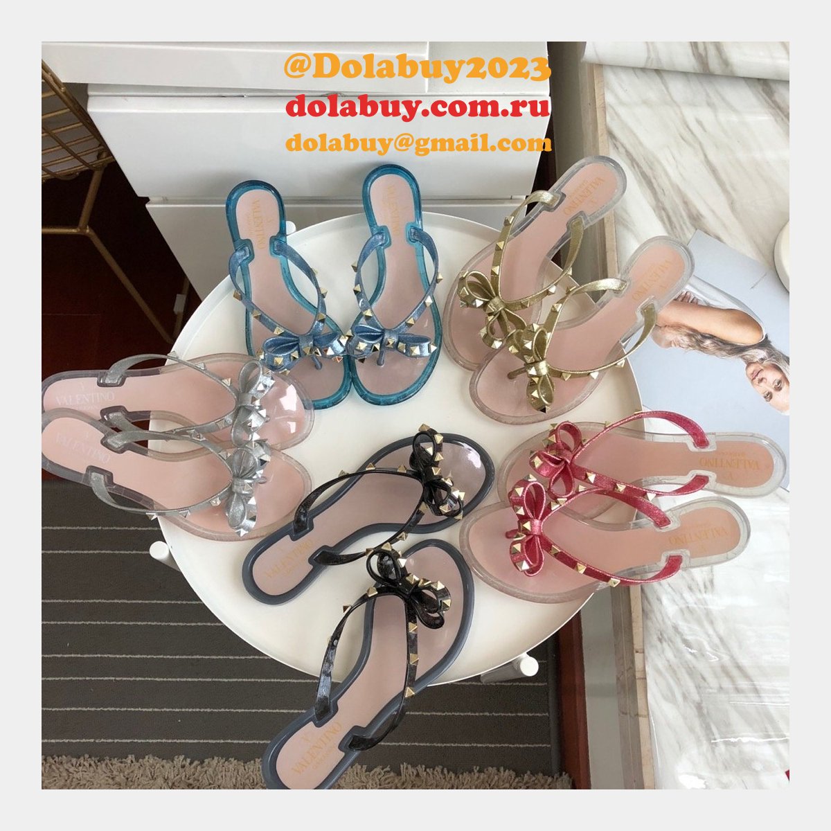 Fashion Valentino Jelly Flip Flop