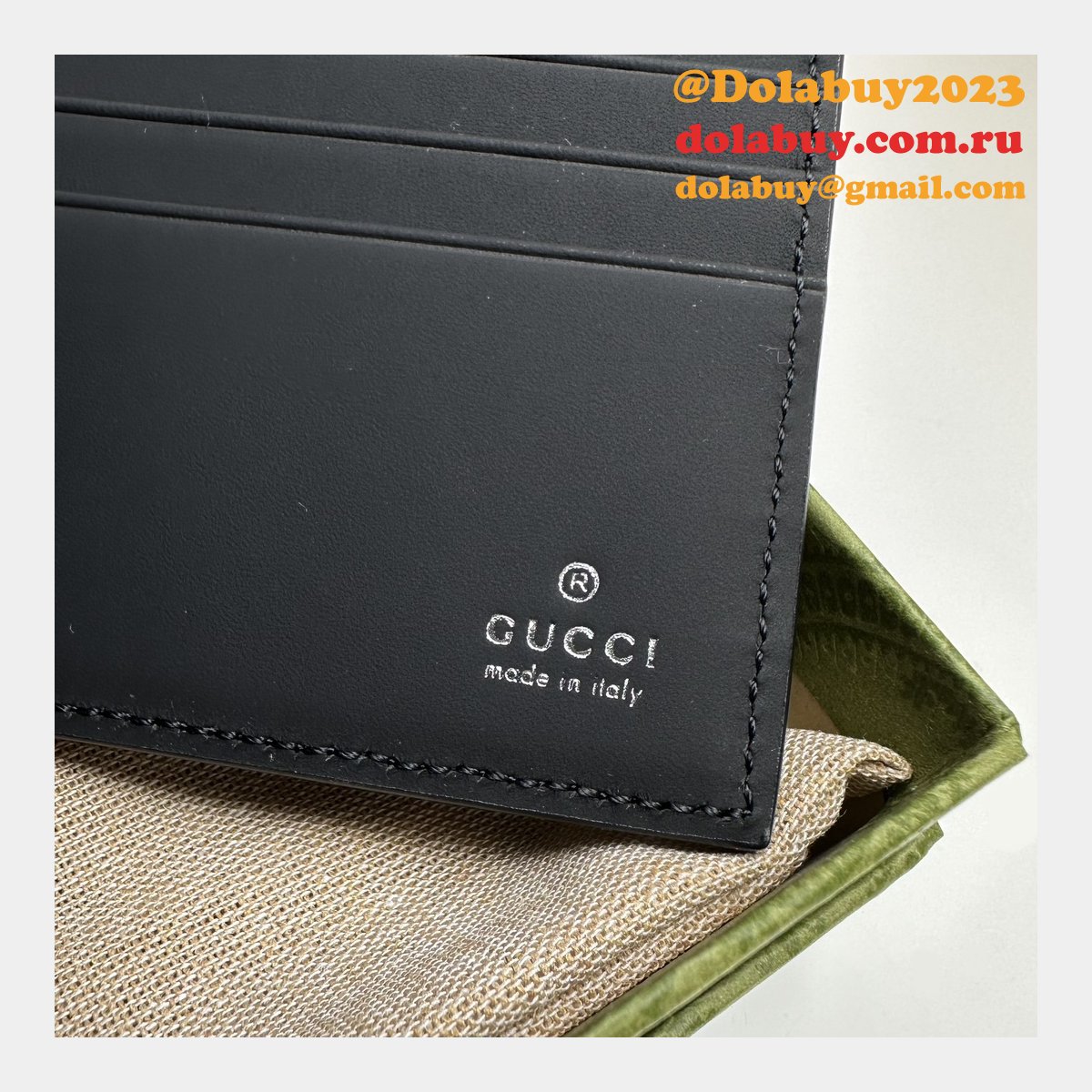 Fake GG Rubber-effect Bi-fold Wallet 771309 & 771311 Designer