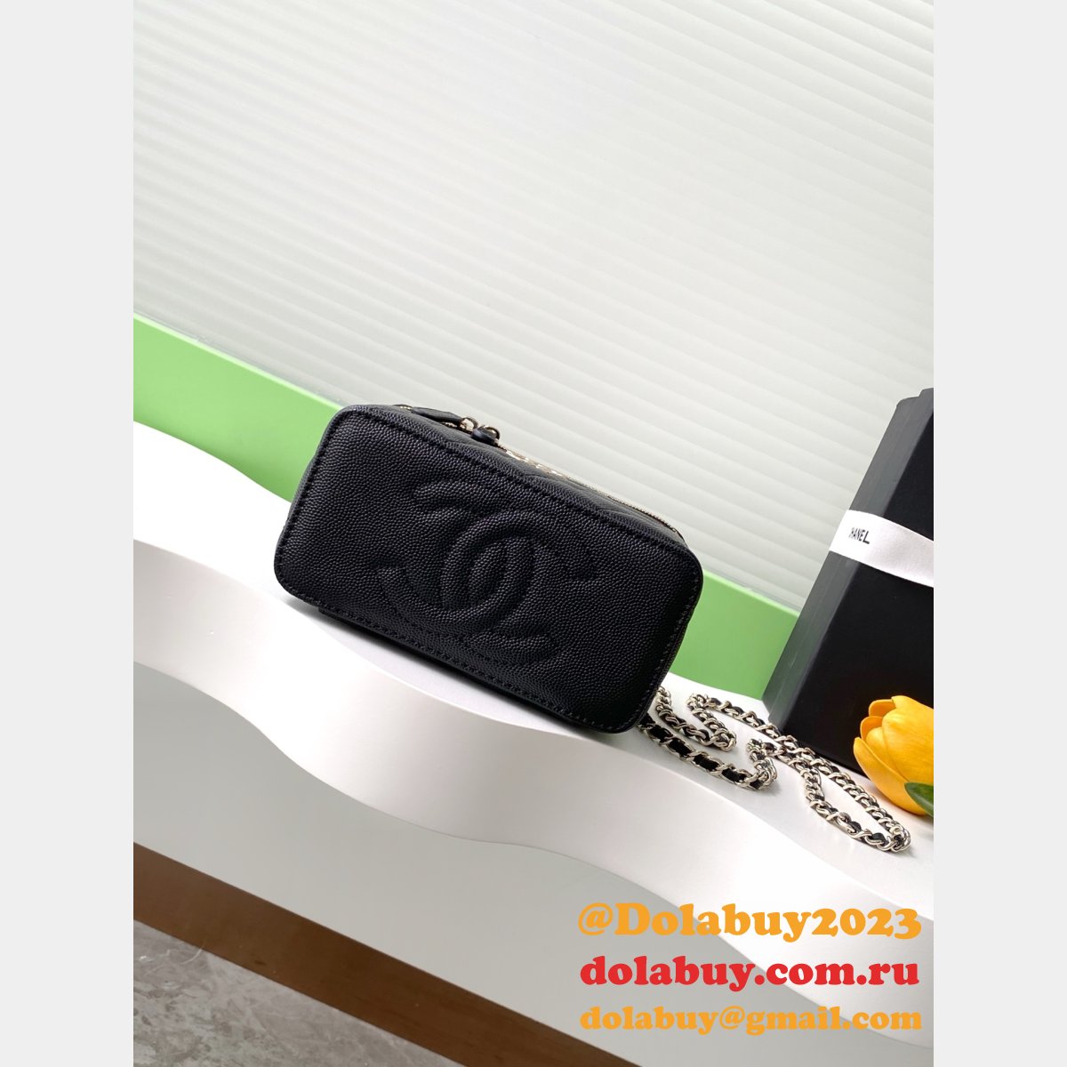 AP4590 1:1 Mirror Chain Shoulder Vanity Bag