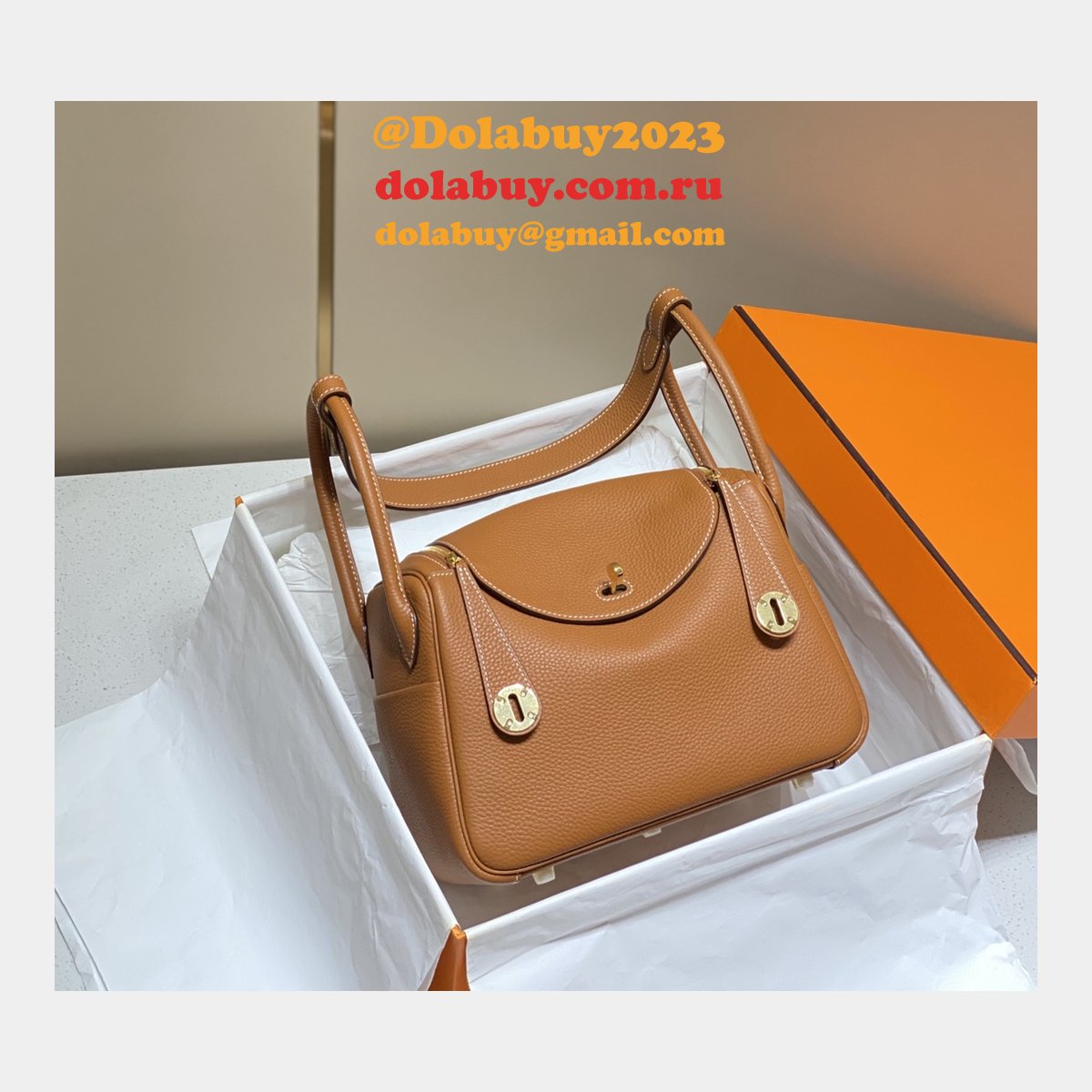 Replica Brown Hermes Lindy 26cm Bags Sale Outlet Online