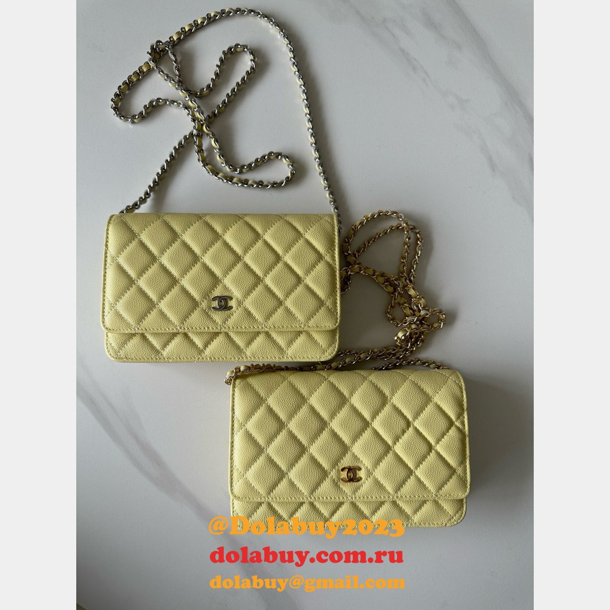 Most classical CC WOC Small caviar leather Chain bag