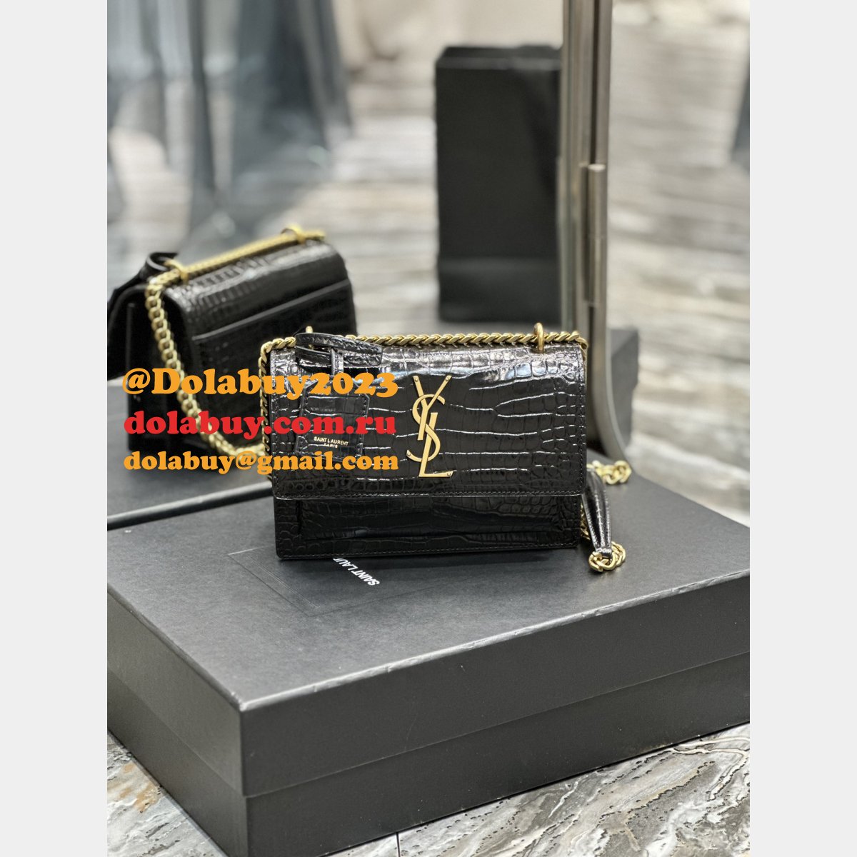 Replica YSL 1:1 Mirror 19cm Yves Saint Laurent Sunset 441972 Bag