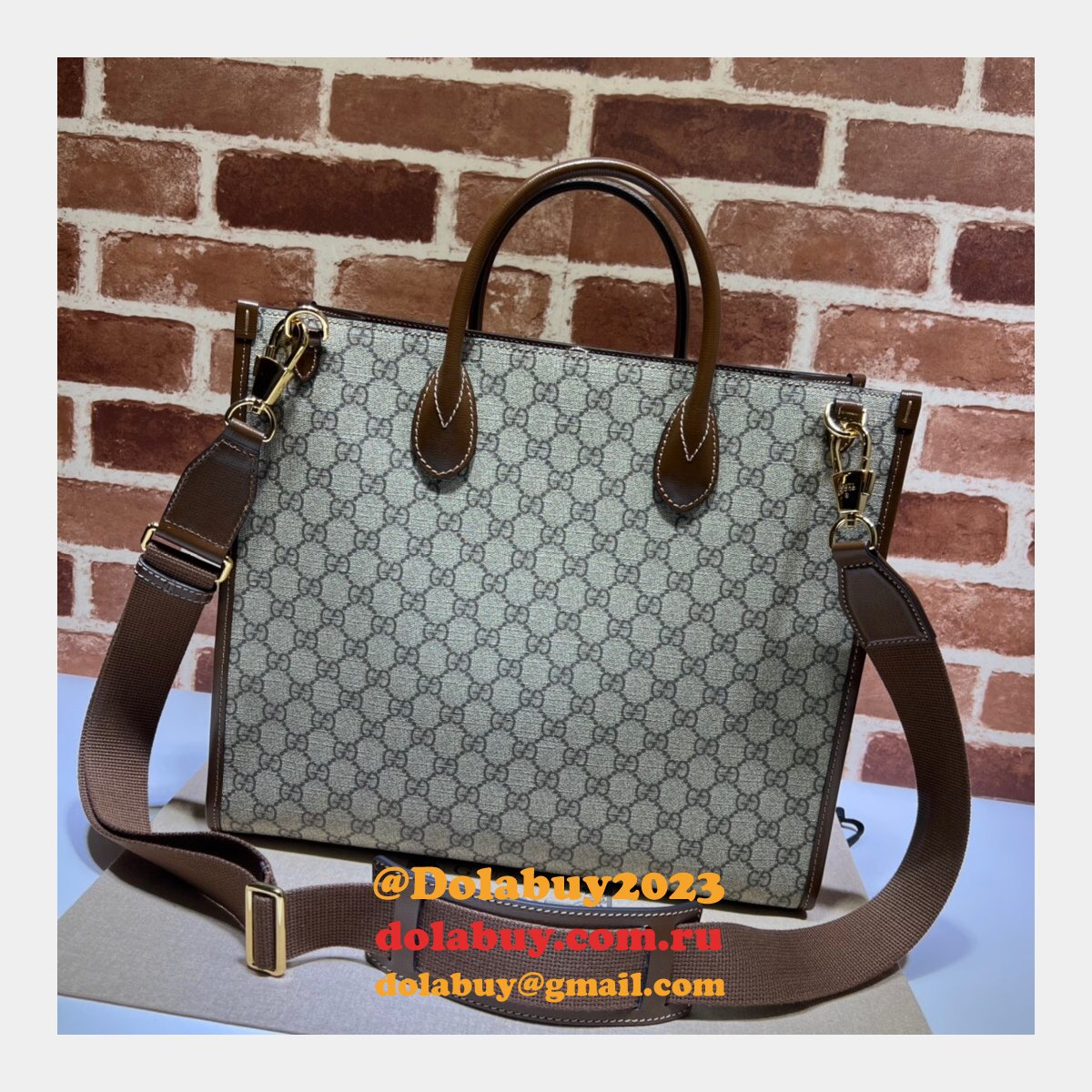 G*u*i luxury tastic replica 674148 medium tote with interlocking g