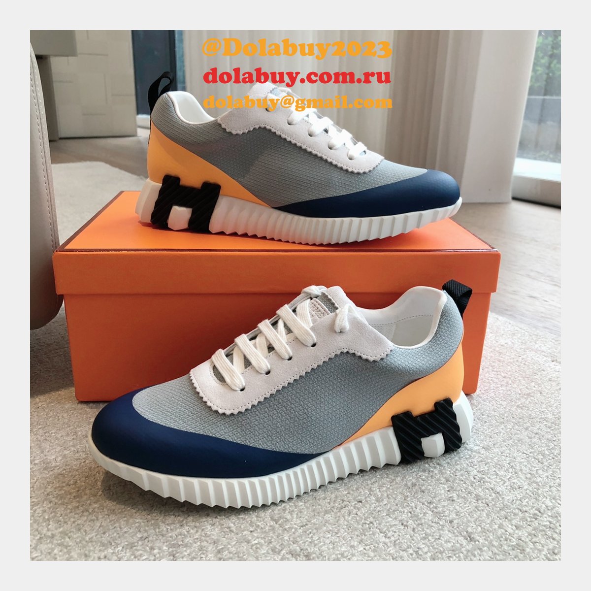 Wholesale HERMES MEN BOUNCING SNEAKER