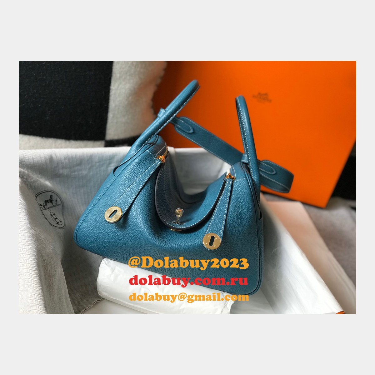 Hermes Replica Blue Lindy 26cm Bags Sale Outlet Online
