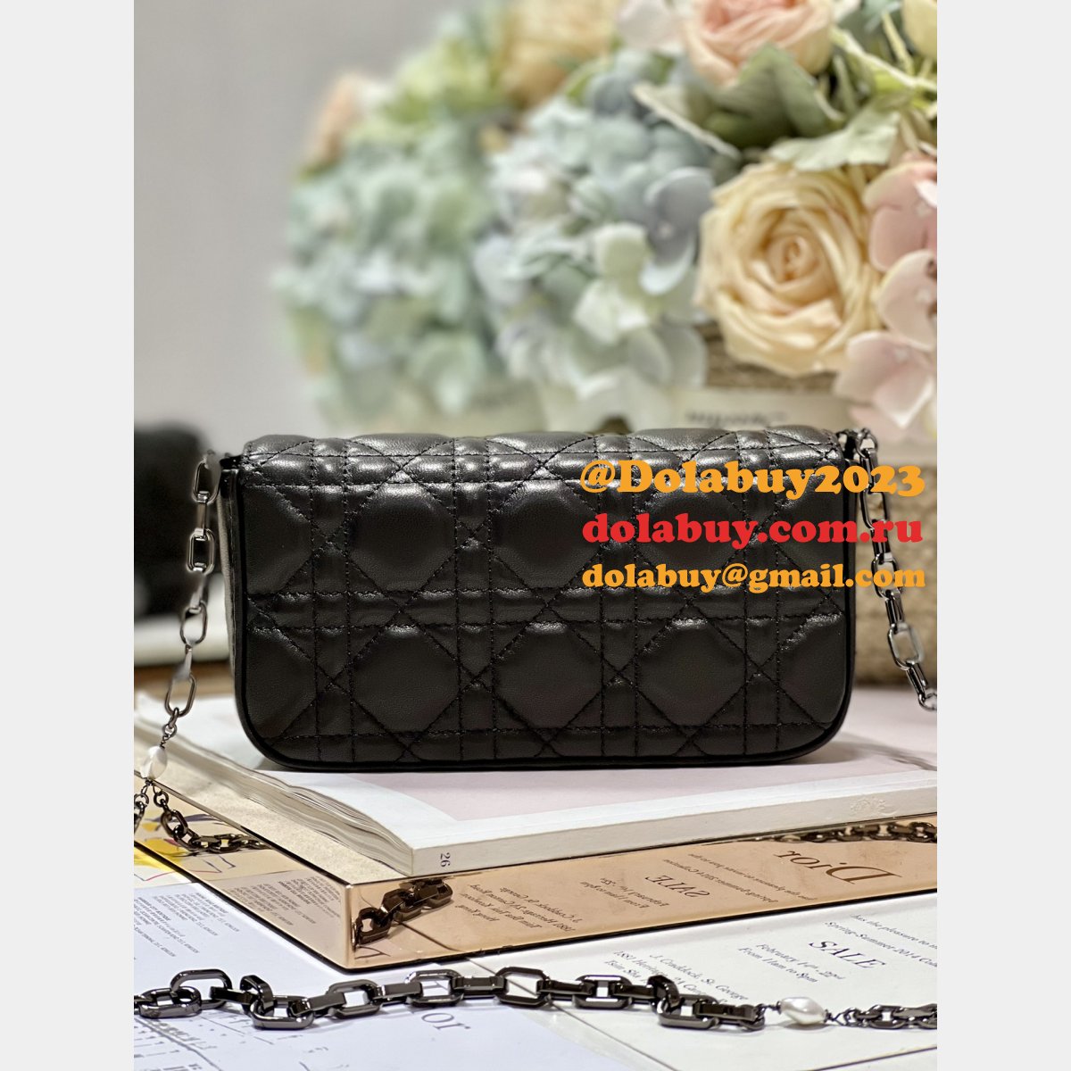 Cheap Lady Replica Designer Christian Dior Phone Pouch 0977 Bag