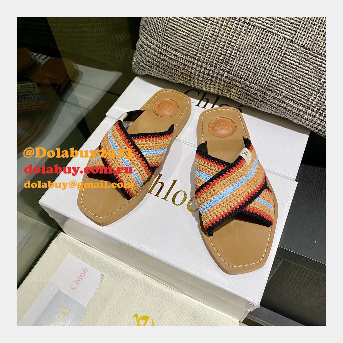 1:1 Mirror Image Replica Chloe Roman Sandals Shoes