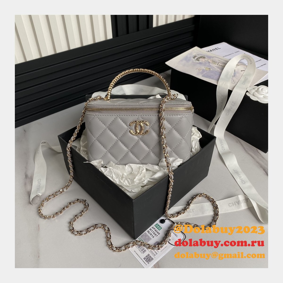 Imposter Designer Handbags Clutch With Chain Vanity AP4046