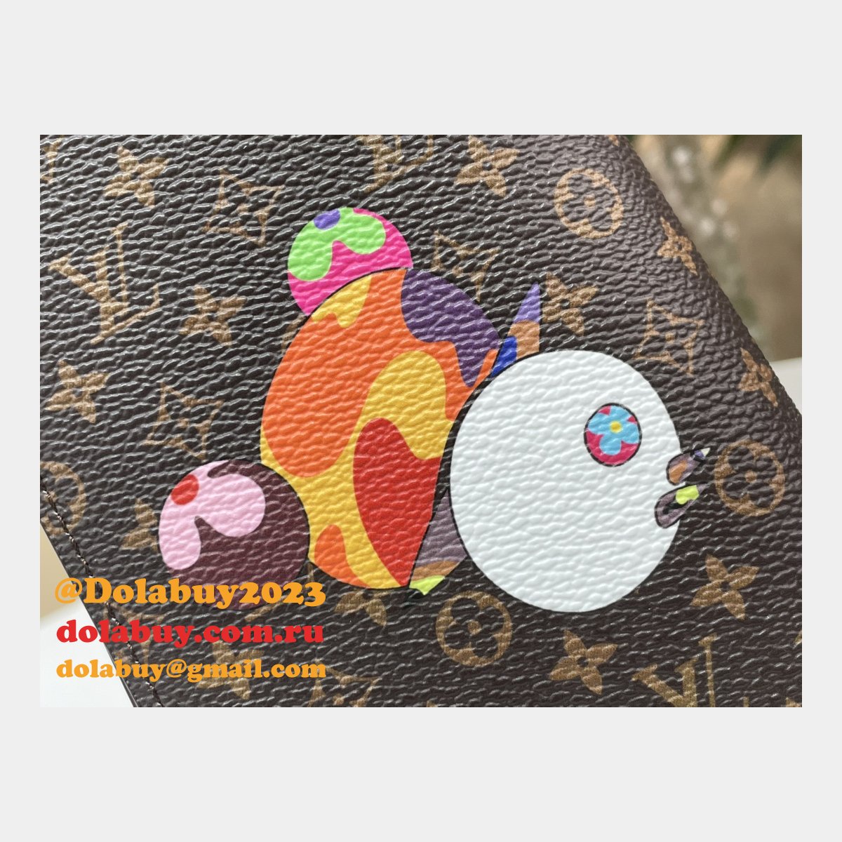 Louis Vuitton M14164 LV x TM Passport Cover Monogram Canvas Bag