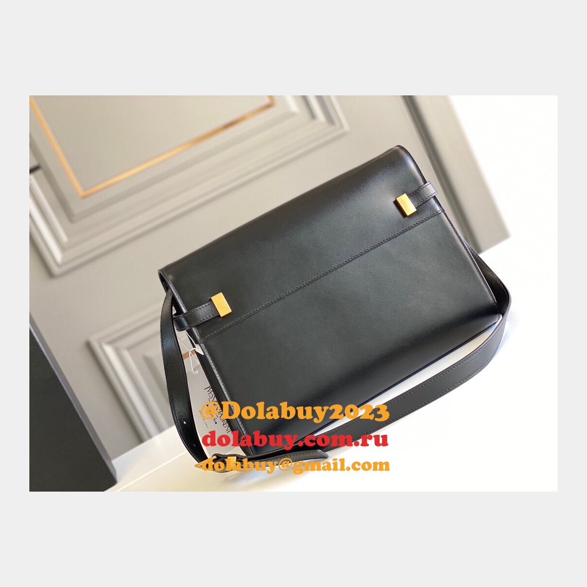 Replica YSL Saint Laurent Small Manhattan Top Handle Bag 29CM Black